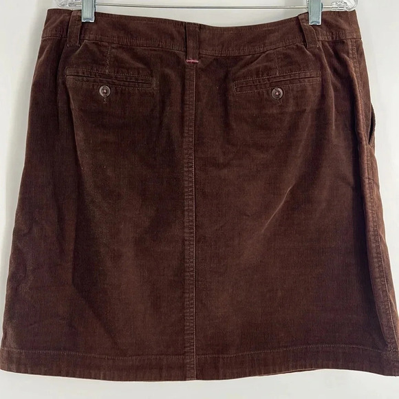 Lilly Pulitzer Brown Stretch Corduroy A-Line Skirt Size 14 Zip/Hook Closure - Picture 2 of 11